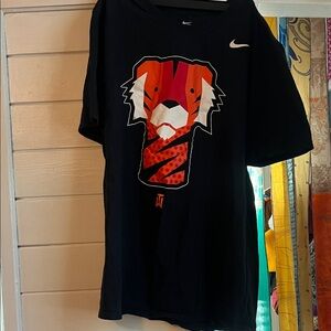 Nike Black Tee with Vibrant Tiger Design